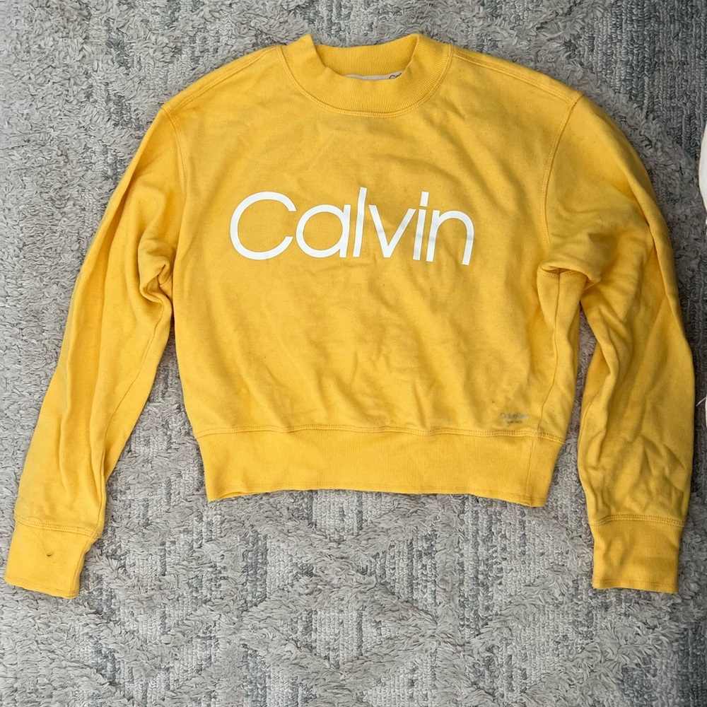 Yellow Calvin Klein Performance Sweater